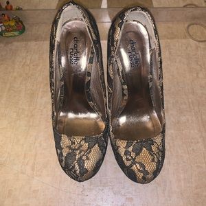 Sexy lace pumps heels